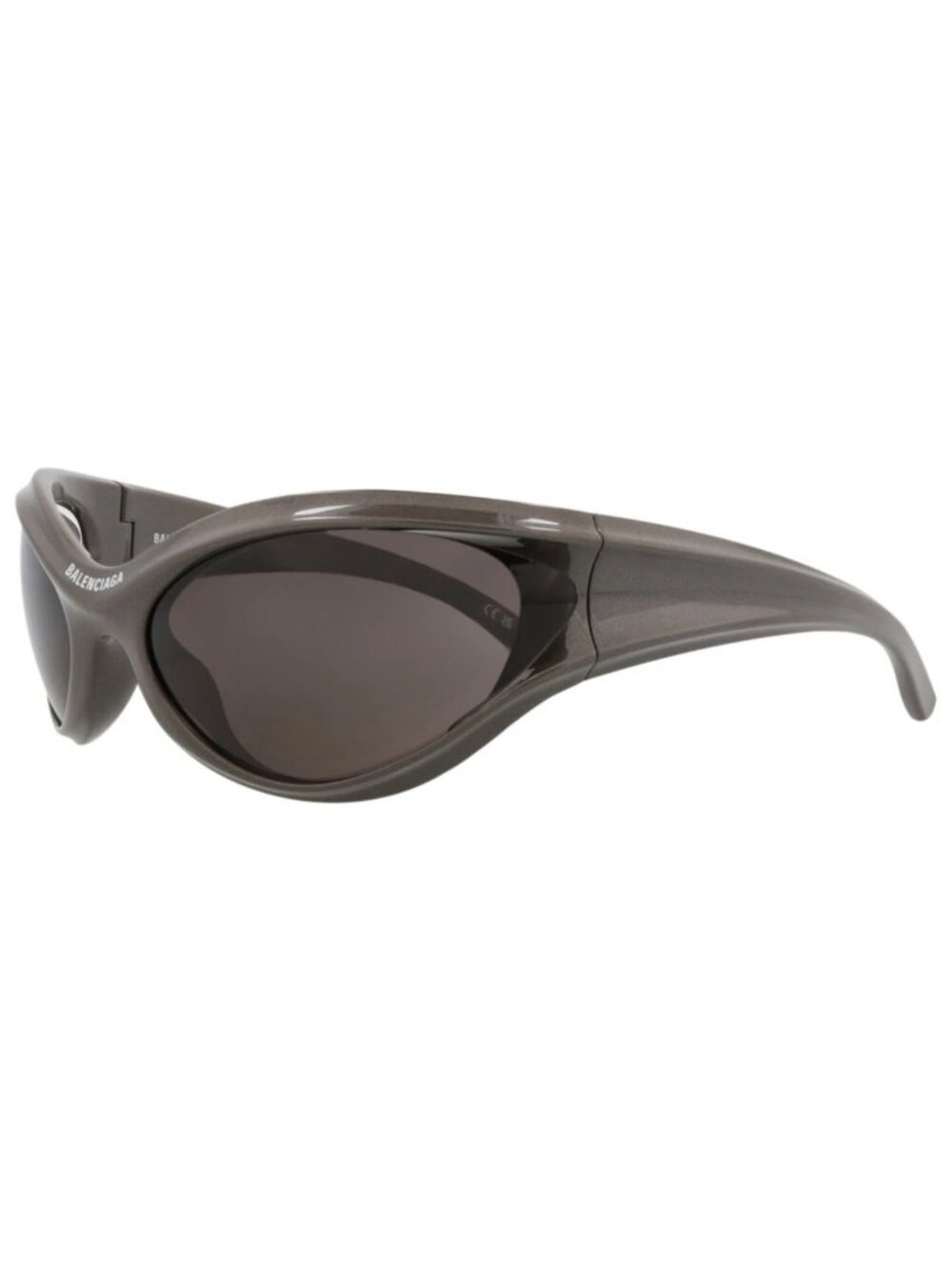 New Balenciaga Women's Sunglasses Shield Wrap Bio Injection Frame Unisex Grey